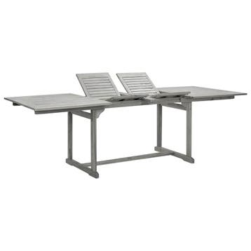 vidaXL Tuintafel (160-240)x100x75 cm massief acaciahout, Tuin en Terras, Tuintafels, Verzenden, Nieuw, Hout
