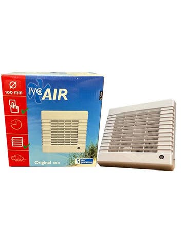 IVC air orignal Badkamerventilator 100mm (Ventilatie), Ophalen of Verzenden, Nieuw