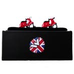 Warrior, Vespa Enamel Cuff Links Red., Verzenden, Nieuw