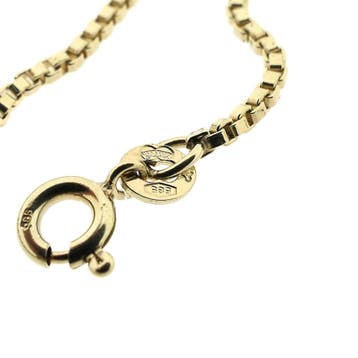 Gouden Venetiaanse schakelketting, Sieraden, Tassen en Uiterlijk, Kettingen, Ophalen of Verzenden, Gebruikt, Goud, Goud