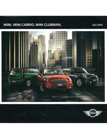 2012 MINI BROCHURE NEDERLANDS, Nieuw, Author
