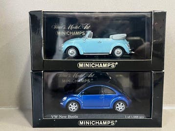 Minichamps 1:43 - Modelauto (2) - Lot of 2 x VW Beetle, Nieuw