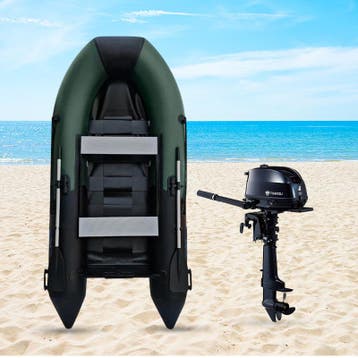 Rubberboot - 330 cm - Lattenbodem - Tohatsu 4 pk, Watersport en Boten, Rubberboten, Ophalen of Verzenden, Nieuw, Buitenboordmotor