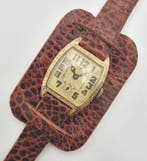 Anonymous - Art Deco - Square - Relief Design - Zonder, Sieraden, Tassen en Uiterlijk, Horloges | Heren, Nieuw