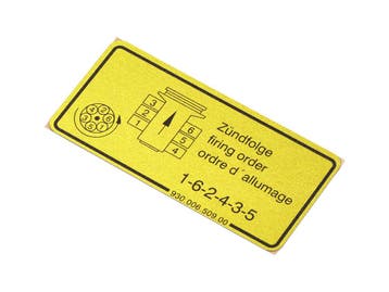 Ontstekingsvolgorde op sticker. Porsche 911 / 930, Verzenden, Nieuw