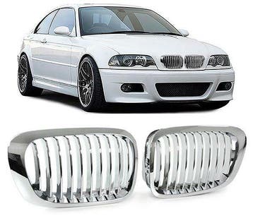 Chrome Nieren BMW 3 Serie E46 Coupe/Cabrio 99-03 B5986, Auto-onderdelen, Nieuw, Voor, BMW