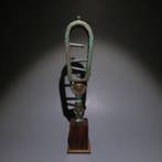 Oud-Egyptisch Brons Fijn, mooi sistrum van Bes, Hathor en