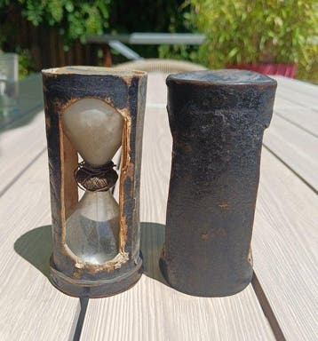 Zandloper - Papier, Glas - 1750-1800 - Uurglas van de marine, Antiek en Kunst