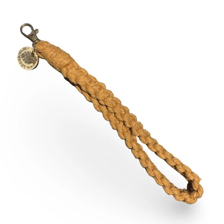 Macramé Pols Keycord - Squared - Katoen - Macramé -, Verzamelen, Sleutelhangers, Nieuw, Overige typen, Ophalen of Verzenden
