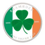 Niue. 2 Dollars 2022 1 oz Niue Shamrock Green Irish Flag