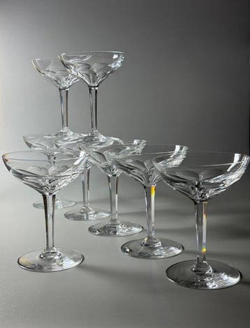 Val Saint Lambert - Champagneglas (8) - Dienst NESTOR - maat