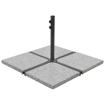 vidaXL Parasolvoetplaten 4 st vierkant 100 kg grijs graniet, Verzenden, Nieuw, Minder dan 1 meter, Parasolvoet