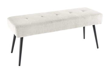 Design Bank BOUTIQUE 100cm beige corduroy zwarte metalen, Huis en Inrichting, Banken | Bankstellen, Ophalen of Verzenden, Nieuw