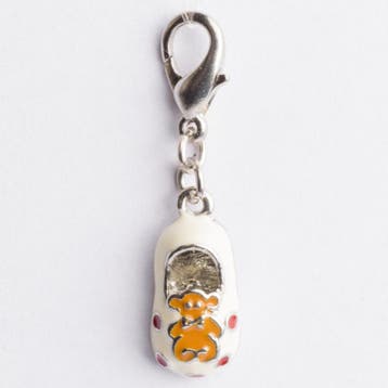 Be Charmed bedel schoen met karabijnsluiting zilver met e..., Ophalen of Verzenden, Nieuw, Bedel