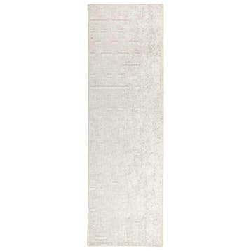 vidaXL Vloerkleed Crèmekleurig 80 x 200 cm 100% Polyester 3, Verzenden, Nieuw, Crème