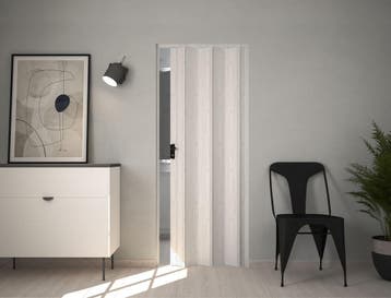Moderne Luxe Balci Nora Vouwdeur | Wit Essen | 87x214 cm, Kunststof, 80 tot 100 cm, Binnendeur, Nieuw