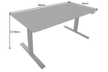 Bureau ZWART BUREAU 140 cm in hoogte verstelbaar antraciet, Huis en Inrichting, Bureaus, Ophalen of Verzenden, Nieuw