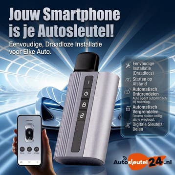 Je Smartphone als Autosleutel! Inbouw Service Heel Nederland, Ophalen, Nieuw