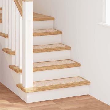 vidaXL Antislip Trapmatten 15 st 75 x 20 cm Crème PP, Verzenden, Nieuw