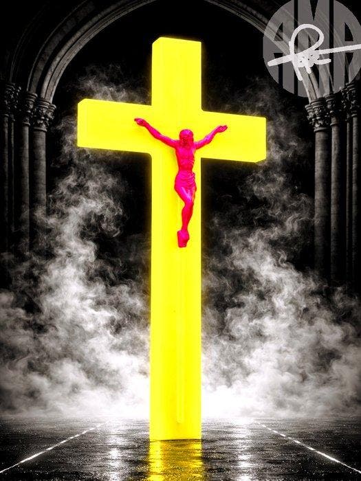 AMA • Pope (1985) - Neon Paradise, Antiek en Kunst, Kunst | Designobjecten