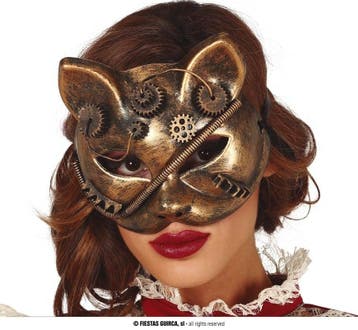 Steampunk Masker Kat Bella, Ophalen of Verzenden, Nieuw