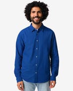 HEMA Herenoverhemd Louis felblauw, Kleding | Heren, Verzenden, Nieuw