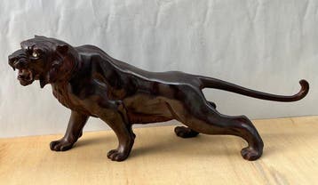 Brons - Japanse traditionele kunst Tijger - Shwa periode