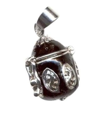 Wensdoosje of prayerbox met zwarte emaille 22 x 12mm oogj..., Ophalen of Verzenden, Nieuw, Kraal
