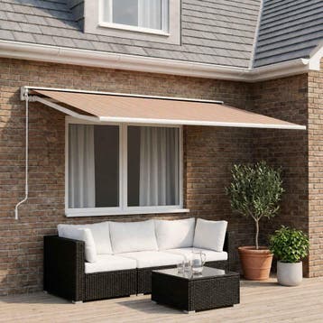 vidaXL Vervangingsdoek voor zonnescherm Blauw en Oranje 500, Tuin en Terras, Verzenden, Nieuw