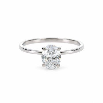 Zonder minimumprijs - Ring - 14 karaat Witgoud - 1.10ct. tw., Nieuw