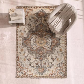 *WOONWINKEL* Dutchbone Amori Grey/Brick Perzisch Tapijt Grij, Verzenden, Nieuw