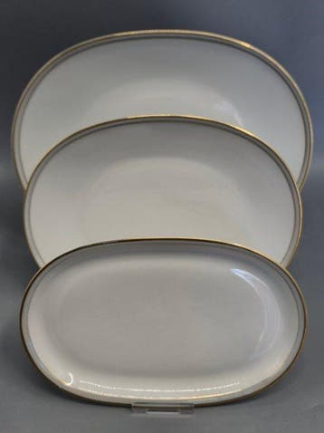 Eetservies - Elegantes Porzellan Servierplatten Set 3-teilig