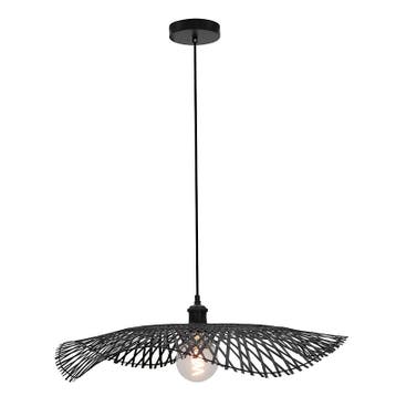 Bamboe hanglamp zwart, Romee, Nieuw, Ophalen of Verzenden, Landelijk, Metaal