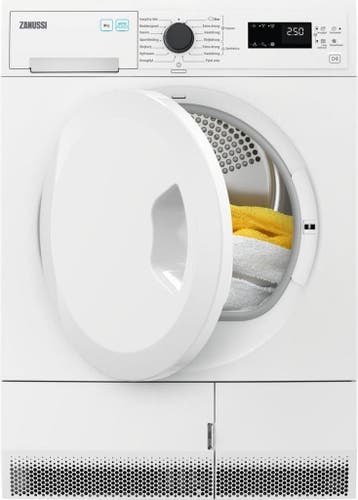 Zanussi ZDCN823SW - Condensdroger - 8 kg - AutoAdjust - 66, Ophalen of Verzenden, Zo goed als nieuw, Voorlader, 85 tot 90 cm