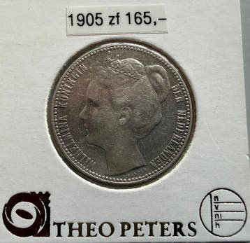 Nederland. Wilhelmina. 1 Gulden 1905 (Zonder minimumprijs)