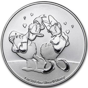 Niue. 2 Dollars 2021 1 oz Niue $2 NZD Disney Donald & Daisy