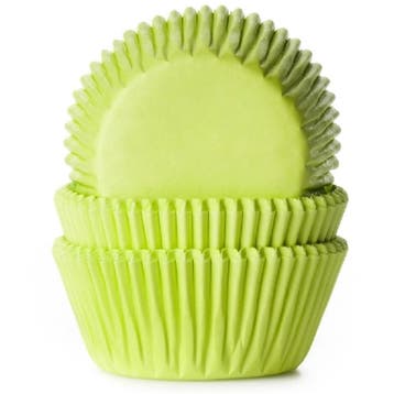 Cupcake Vormpjes HoM Lime Groen 50x33mm. 48st., Verzenden, Nieuw
