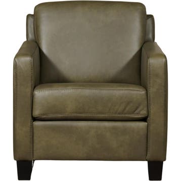 Set van 2 Leren fauteuils Smart - Granada Moss, Nieuw, Ophalen of Verzenden, 50 tot 75 cm, Leer