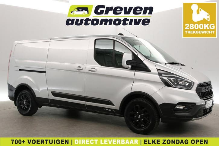 Ford Transit Custom 2.0 TDCI L2H1 Trail Sport 170PK  2800kg, Auto's, Bestelauto's, Te koop, Handgeschakeld, Diesel, Zilver of Grijs