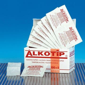 Alcotip Protect alcoholdoekjes - steriel - 100+5  stuks, Verzenden, Nieuw