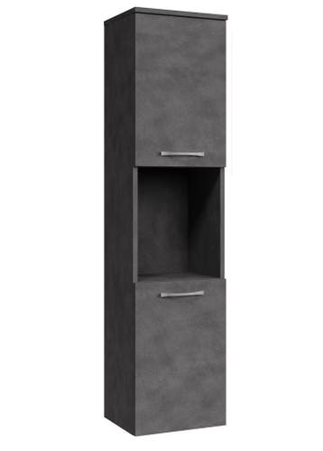 Badkamerkast Montreal 30 x 30 x 131 cm Grijs Kolomkast, Verzenden, Nieuw, (Half)hoge kast