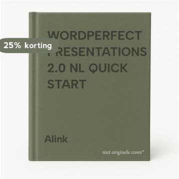 WORDPERFECT PRESENTATIONS 2.0 NL QUICK START 9789051605235, Boeken, Verzenden, Gelezen, Alink