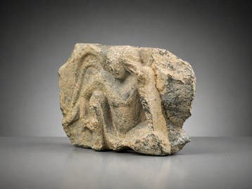 Gandhara Steen Beeld van een Vliegende Atlas - 10 cm