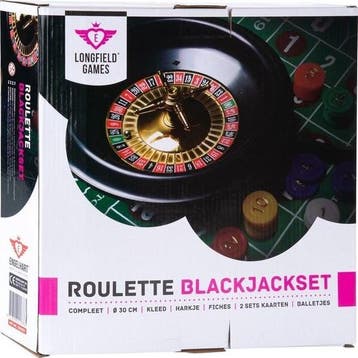 Roulette / Black-Jack Set 30 cm | Longfield -, Verzenden, Nieuw