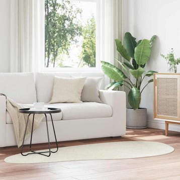 vidaXL Tapijt HUARTE Crèmekleurig 100 x 200 cm Polyester, Verzenden, Nieuw, Crème