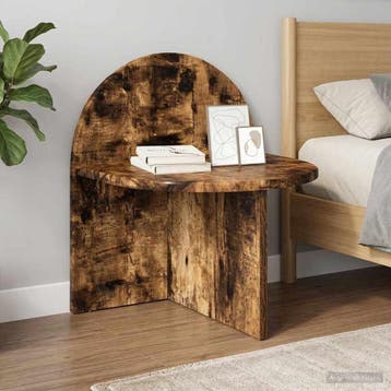 vidaXL Nachtkastje Gerookte Eik 40 x 35,5 x 45,5 cm, Minder dan 45 cm, Verzenden, Nieuw, Minder dan 55 cm