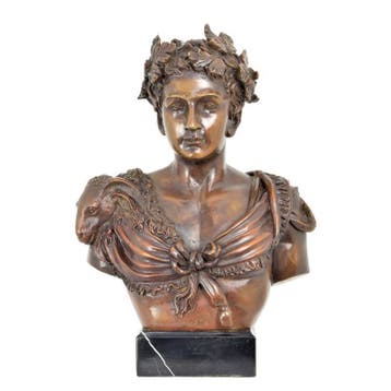 A BRONZE BUST OF CEASAR (Beeldjes - Decoratie, Interieur), Verzenden, Nieuw