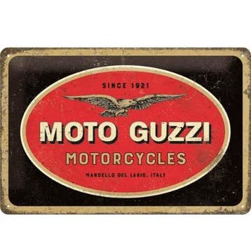 Metalen wandbord Moto Guzzi motor motorrijden motoguzzi, Nieuw, Motoren