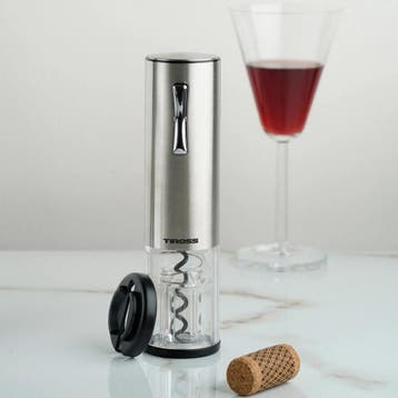 TIROSS Elektrische wijnopener met accu, 19,5 cm en folies..., Ophalen of Verzenden, Nieuw