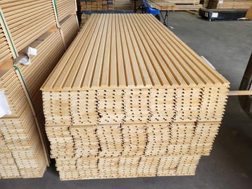ABACHI saunaplanken Triple Rhombus 21x 140mm, Nieuw, 180 tot 250 cm, Planken